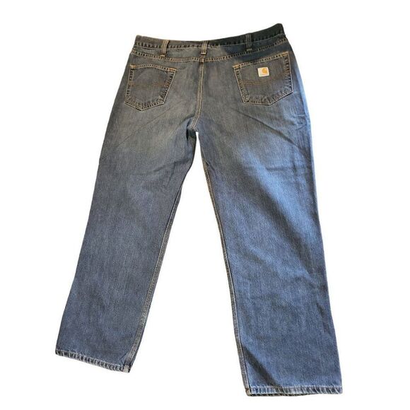 Carhartt Jeans Men Sz 42 X 30 Blue Denim Relaxed Fit 101483-968 Utility Workwear - Picture 7 of 7